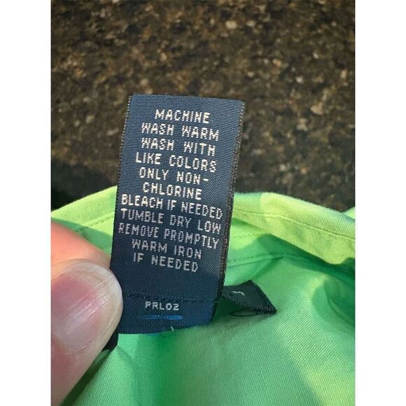 Ralph Lauren Boys L Green Short Sleeve Button-Up Shirt Embroidered Logo - Picture 5 of 8